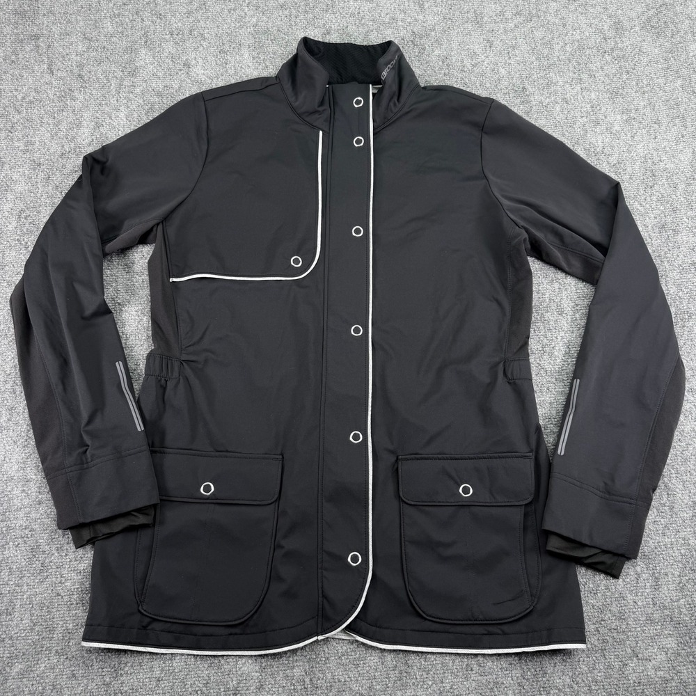 Brooks Jacket Womens XL Black Shelter Technology Running Full Zip Outdoor 220619